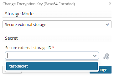 Select storage ID from Secure external storage